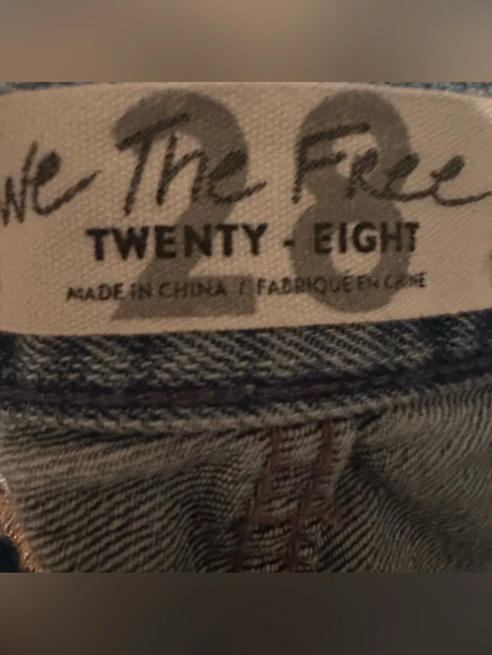 We The Free Free People Distressed High Rise Cutoff Jorts Size 28 NWT